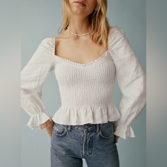 Reformation Tops - Cambria Linen Top